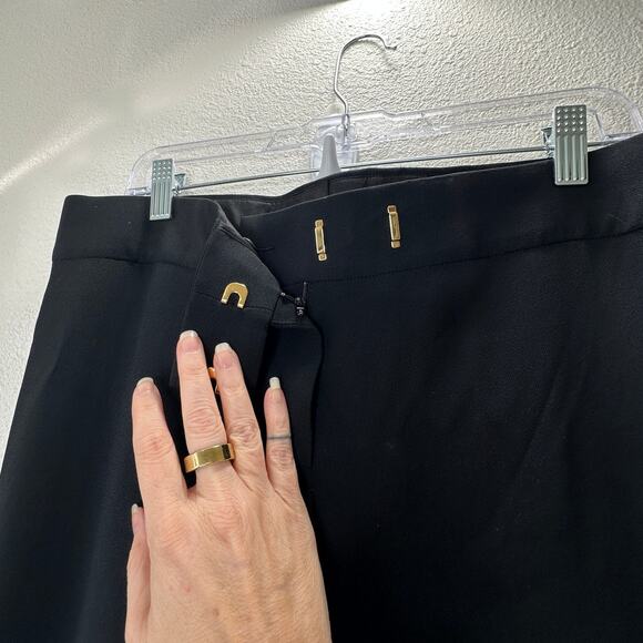 Tom Ford Black Viscose Blend Slight Flare Long Dress Pants 46 / 12 - Picture 5 of 13